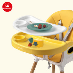 howawa baby high chair feeding chair mushroom double layer food tray
