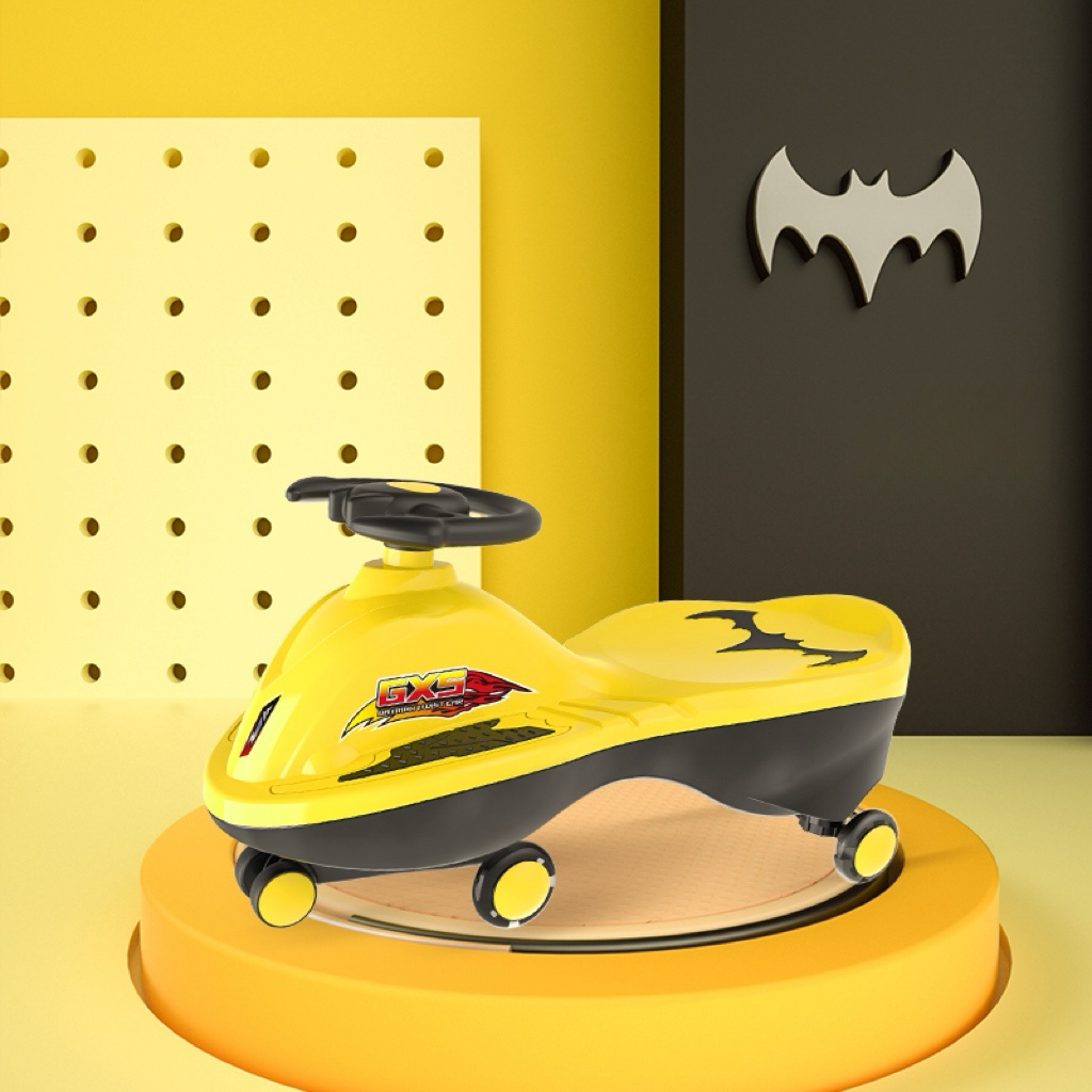 howawa ride on toy twist car bat yellow colour