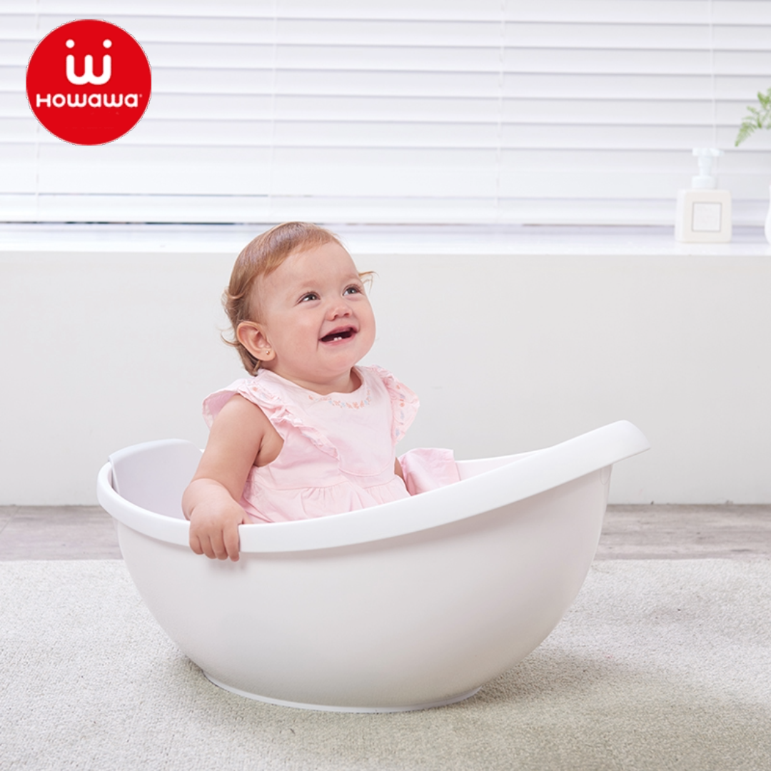 howawa baby bath bathtub egg shape newborn tub bathing main photo with baby