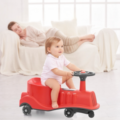 howawa ride on toy twist car royal train red with baby