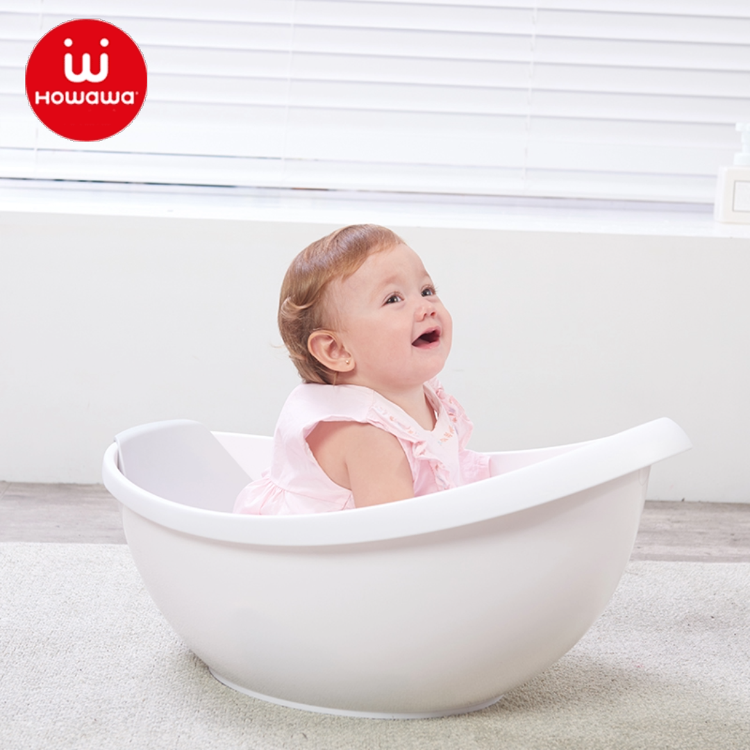 howawa baby bath bathtub egg shape newborn tub bathing hover photo main with baby